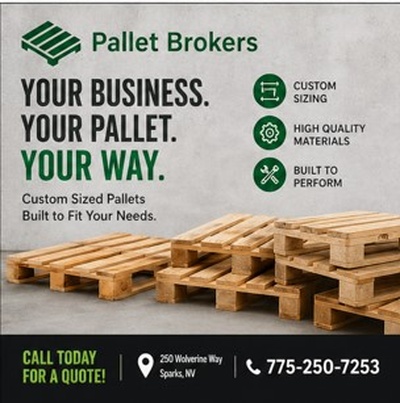 PalletBroker's tweet photo. We are a premier pallet supplier, manufacturer and recycler. #pallets, #palletmanufacturer, #commercialpalletservice, #pallettransportation, #palletdelivery, #palletslasvegas, #lasvegaspallets, #palletsreno, #renopallets https://t.co/OKydFAgZ1j