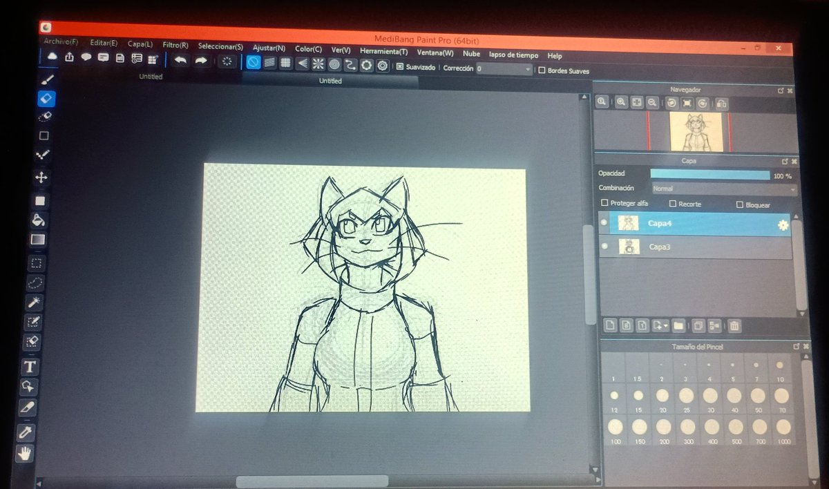 ZackSyvernex's tweet photo. No manches dibujo diferente en dispositivos 
Tablet/pc
#furryartists #sketch (necesarios para no dejar muerto aquí) https://t.co/XgevLM8gu9
