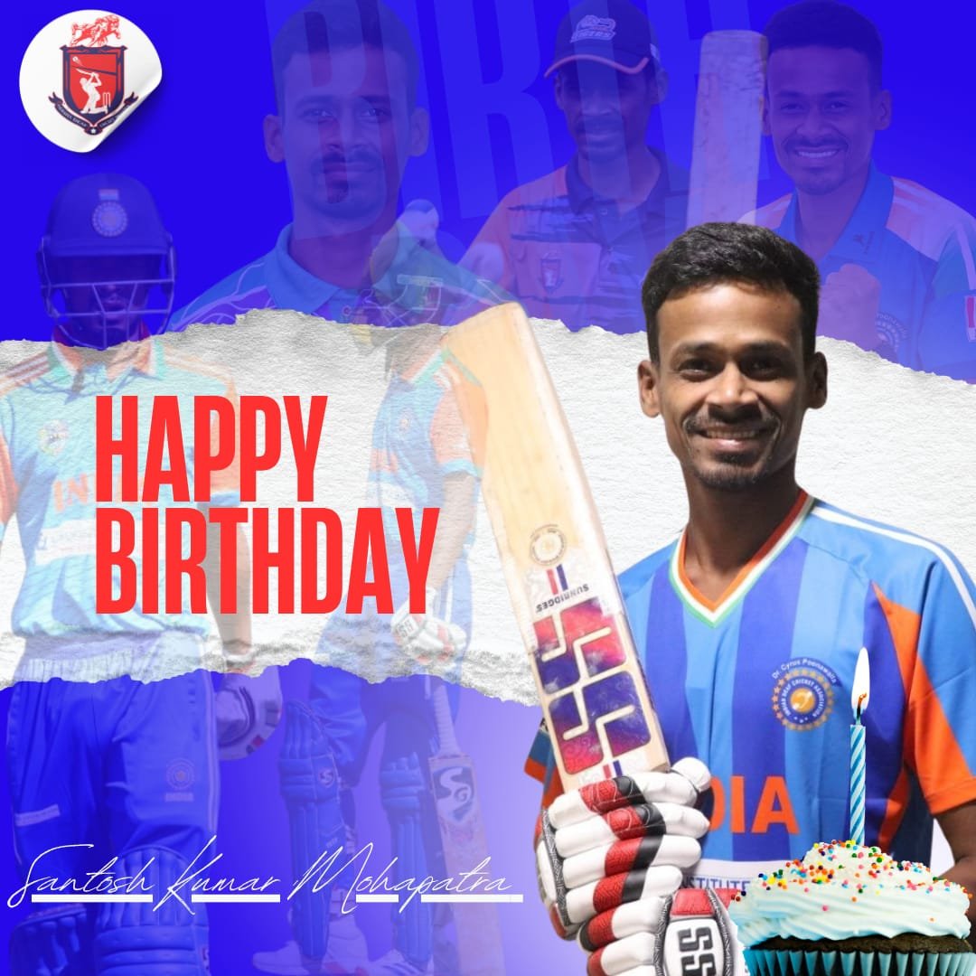 official_odca's tweet photo. 🎉🎂 HAPPY BIRTHDAY 🎂 🥳

Wishes to Odisha Deaf Cricket Association star all-rounder Santosh Kumar Mohapatra.🏏🎉🎊🇮🇳

You are a powerful all-rounder and a silky stylish batsman who has created proud history for India in national and international deaf cricket. Your dedication, focus, discipline, and hard work inspire the entire cricket society and young players.

May you always stay healthy, strong, and successful. Keep continuing your excellent performance and achieve many more milestones for Odisha and India.
Wishing you happiness, success, and a bright future ahead. 🎉🏏🇮🇳🔥

#HappyBirthday #SantoshKumarMohapatra #TeamIndia #TeamDeafIndian
#ODCA #IDCA #DCCI