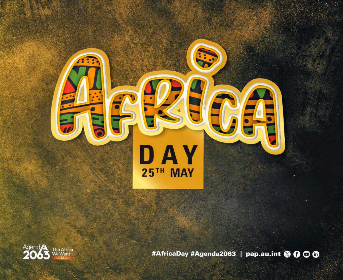 AGA_Platform's tweet photo. The Secretarait of the @AGA_Platform wishes all Africans a Happy Africa Day Celebration. As Africa commemorates 63 years since the formation of the OAU/AU, we invite you to join us in celebrating under the theme “63 Years of Unity, Integration, and Development.” #DGTrends https://t.co/n159icW7x2