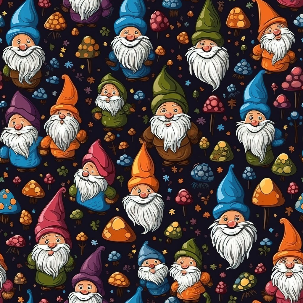 aitextured's tweet photo. Seamless 3D PBR Texture Featuring Colorful Cartoon Gnomes and Mushrooms - free seamless PBR texture (1K-8K). Download: https://t.co/Ppw2xzQtOE #pbr #indiedev https://t.co/kbbVL2izHD