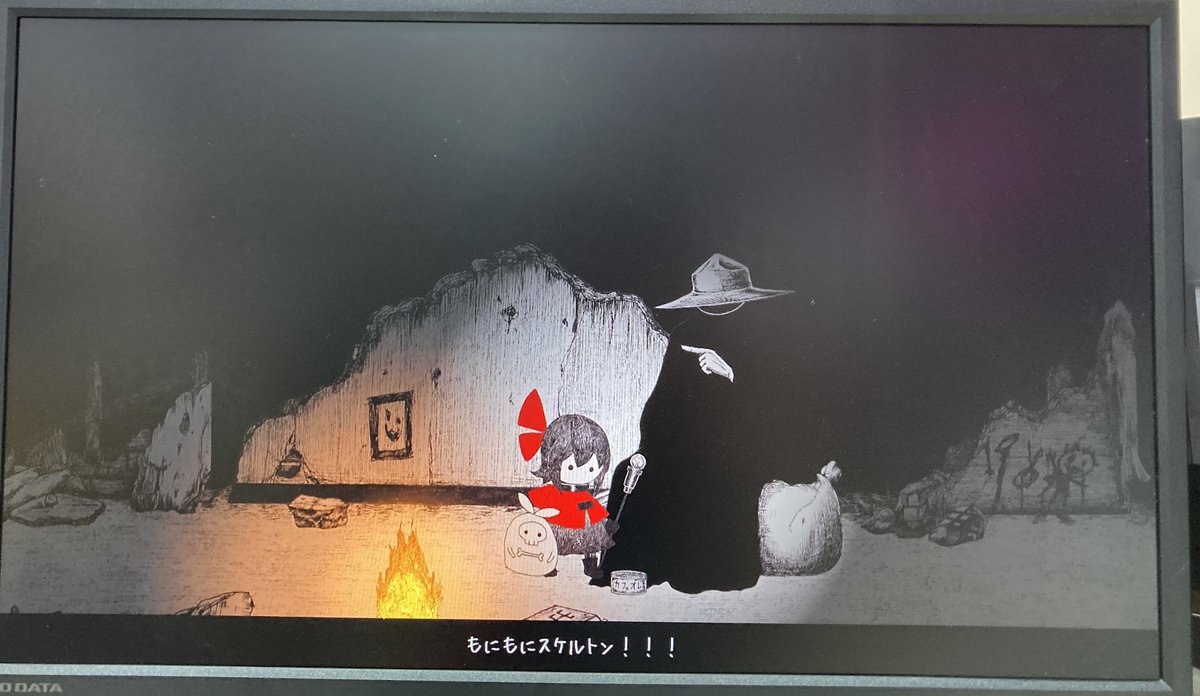 gamespark's tweet photo. ボールペンイラストな可愛い見た目と裏腹のシビアな2DアクションADV『HINO』【BitSummit PUNCH】
https://t.co/Xd6LSTKxue
モノクロの世界で一際目立つ赤いリボンをつけた少女・ヒノと……相棒の君は「もにもにスケルトン」だ！！ https://t.co/bXxQCXFj6v