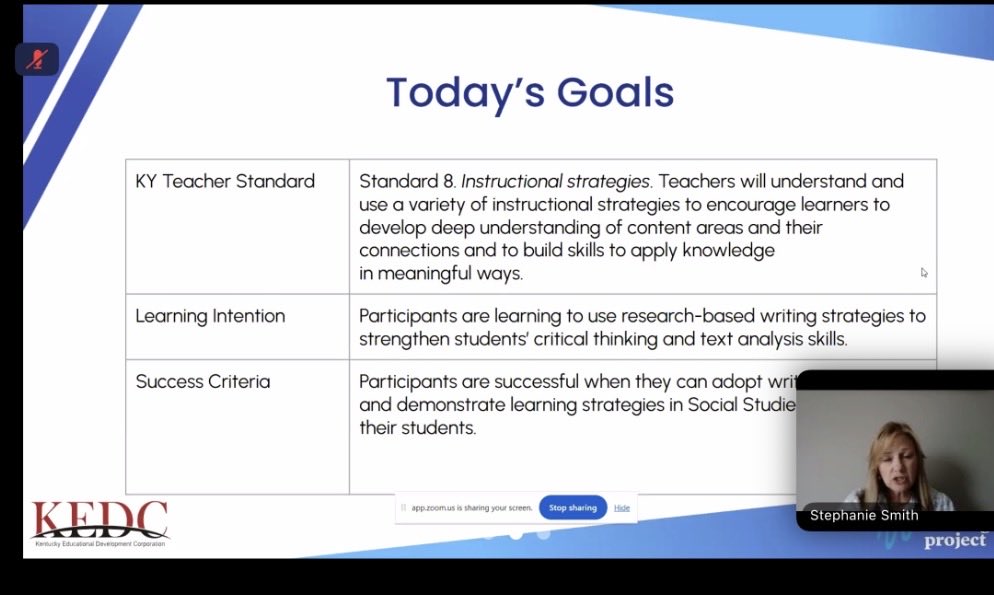 KKandK's tweet photo. Writing to learn with Stephanie Smith and the Kentucky Writing Project…great resource! 
@KEDCGrants 
@passport2lead 
#KentuckyWritingProject https://t.co/xfGQ9JVZlv