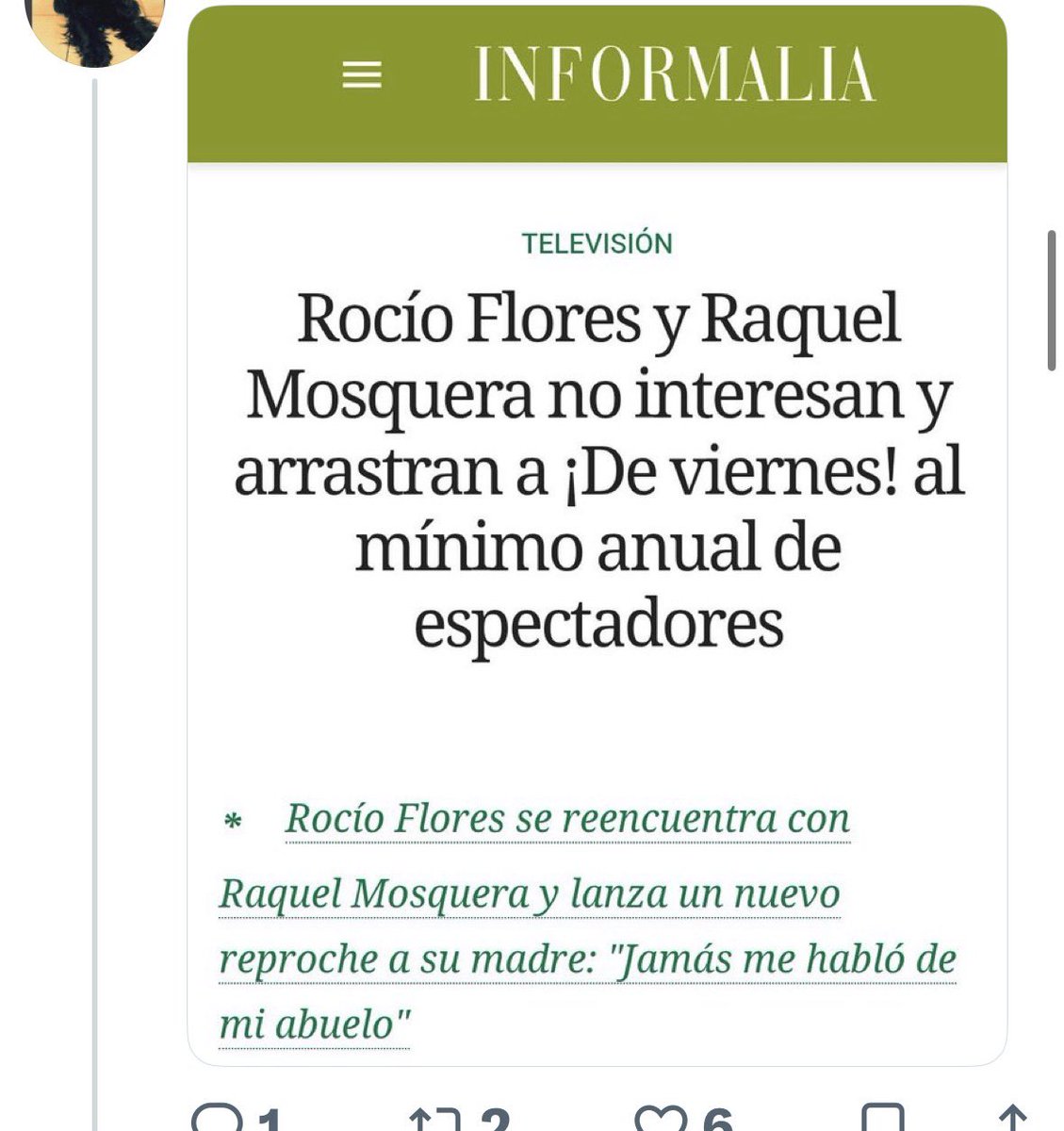 RaquelEstevez19's tweet photo. Anda que paíto debe estar contento con las audiencias…
una mujer arrastrando a su madre hasta al infierno y otra señora que tiene a su marido en la cárcel por tráfico de estupefacientes criticando no sabemos qué. El chiste se cuenta solo. https://t.co/0lfWLd3Kw1