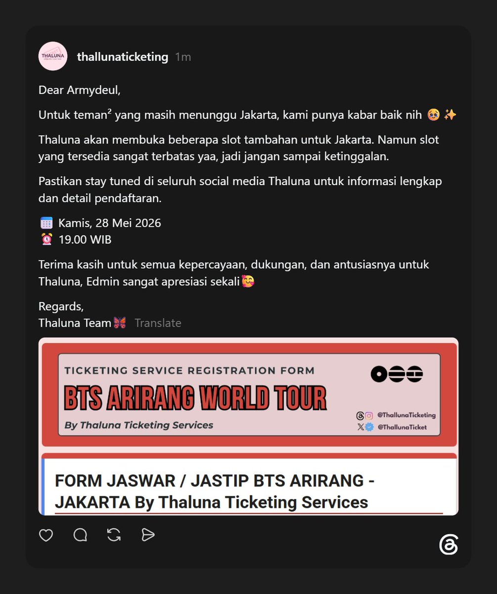 Thaluna Ticketing Service tweet media
