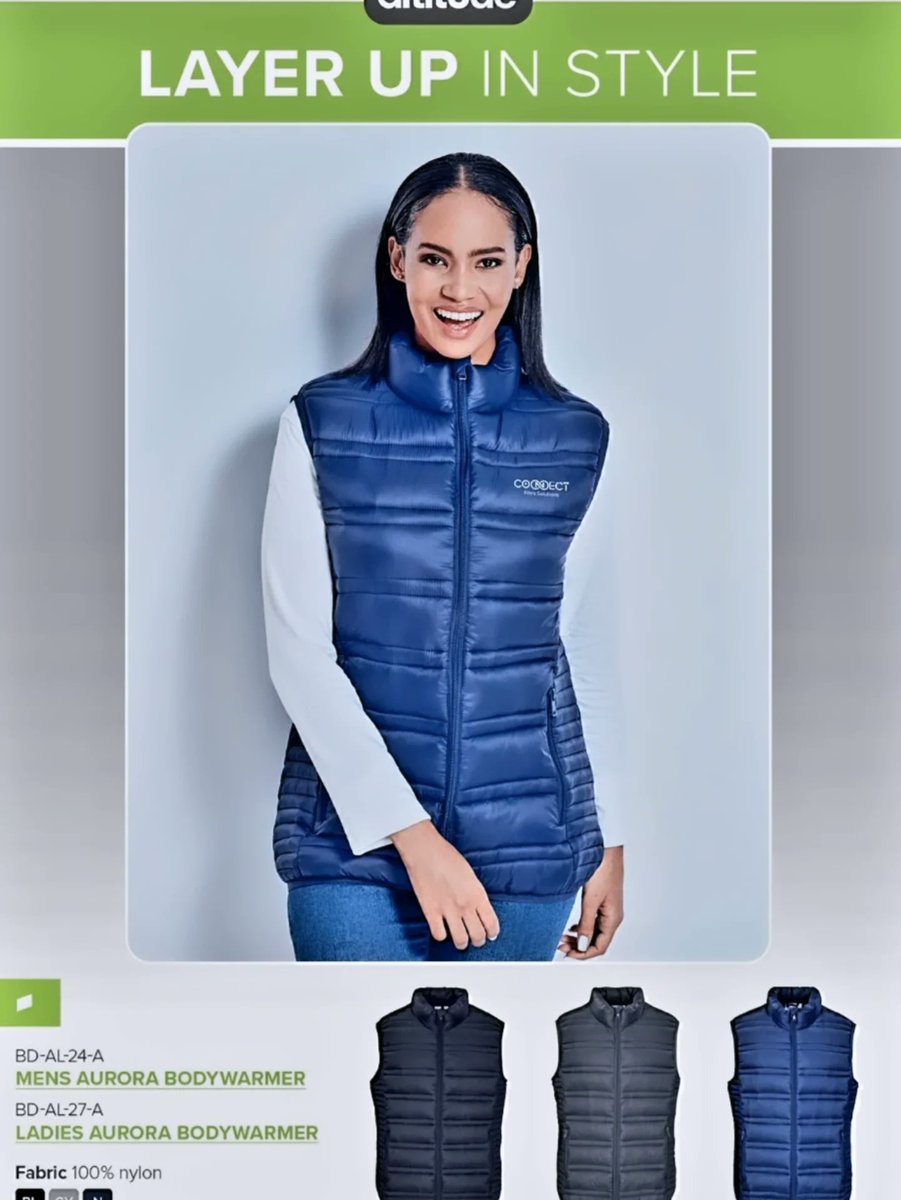 nkuthalosourcin's tweet photo. Stay ready for colder days with the Aurora Bodywarmers. Crafted from durable 100% nylon with a striking asymmetrical quilting pattern, these bodywarmers deliver comfort and protection when temperatures drop.
For inquiries/orders: info@nkuthalosourcing.co.za https://t.co/m0rVYJhc42