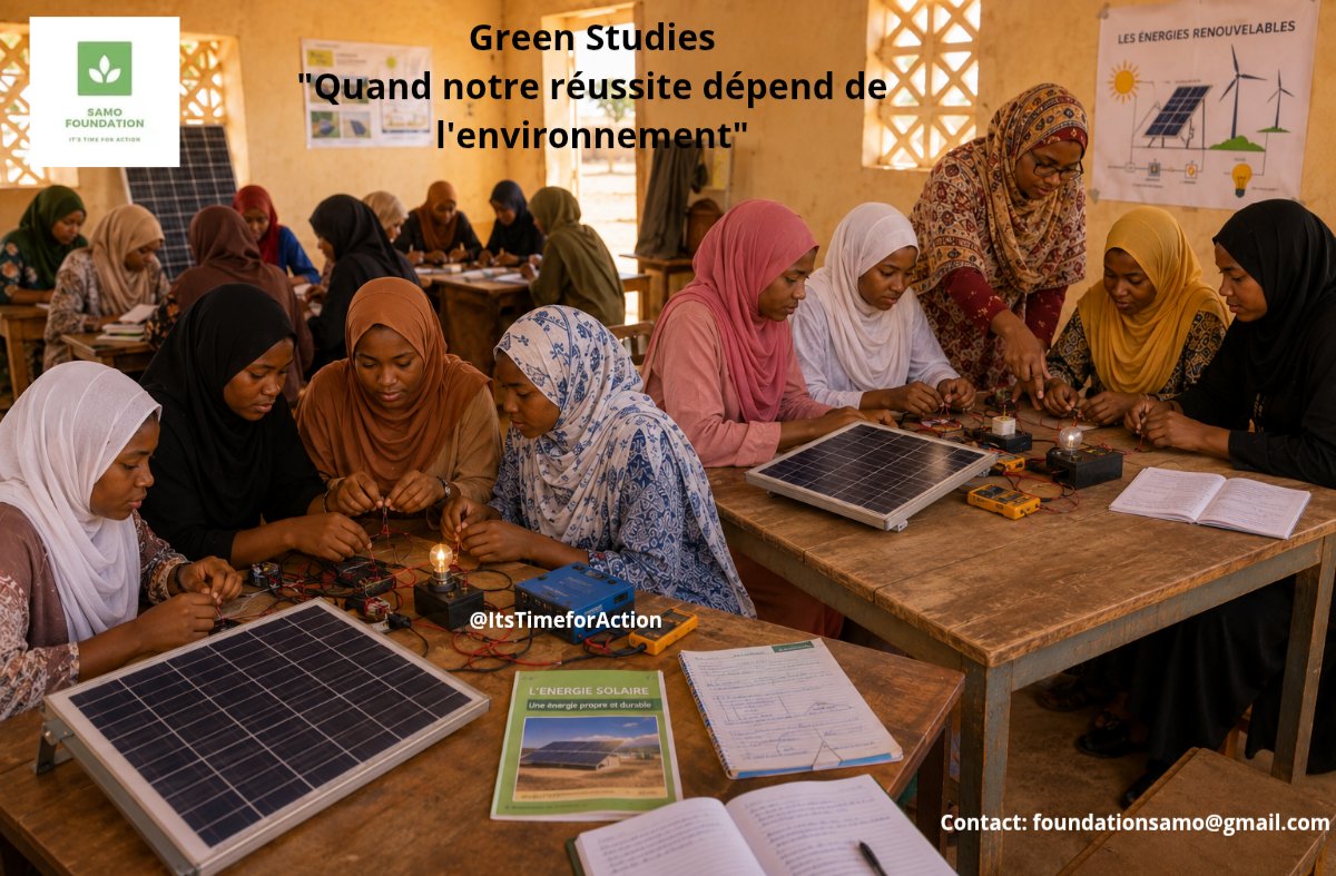 FoundationSamo's tweet photo. #GreenStudies 
# Quand notre réussite dépend de l'environnement

Step 2: Practical Workshop on Solar Energy
@ItsTimeforAction

Contact: foundationsamo@gmail.com 

#ClimateAction 
#SustainableAction 
#SustainableFuture
@FoundationSamo https://t.co/hQuEQv8oVs