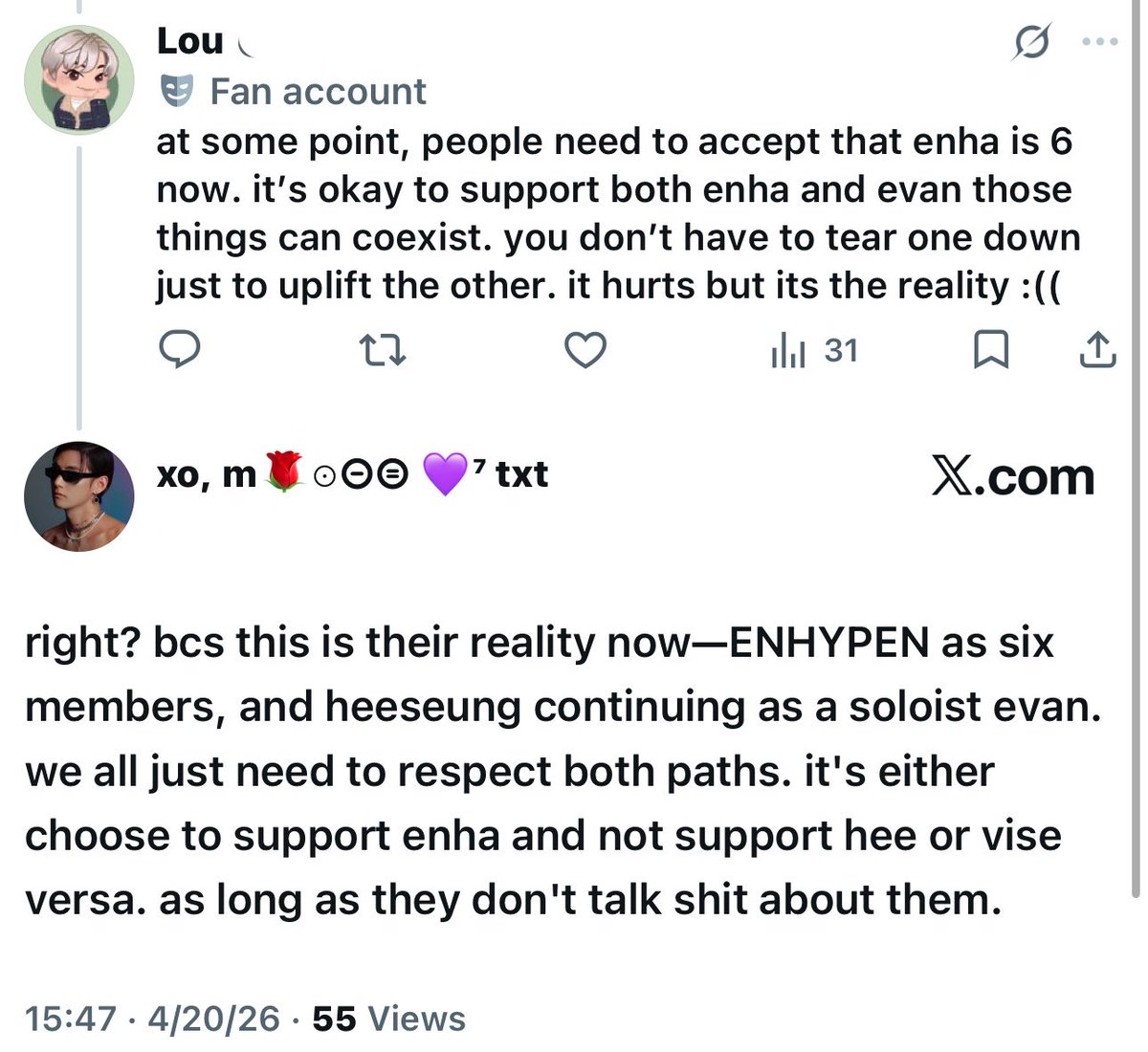 four_wheelzz's tweet photo. seriously, i don’t know why people really switch sides easily. 

how can you say and posts abt the petition to bring back lhs to the group and also say to respect both paths chosen by the members but also says disrespectful words to lhs later on? :((( https://t.co/g8234yvxPF