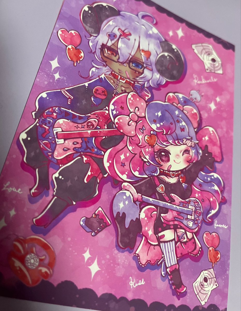ポストカード、印刷中っっ 発色良くてかわちいʕ•ᴥ•ʔ🫶❣️