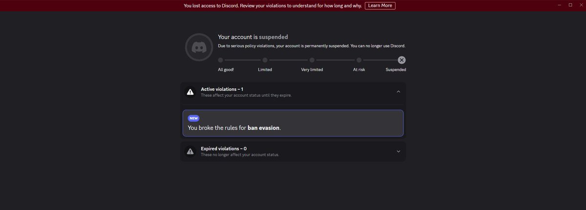 TARG005's tweet photo. @discord Lost another account https://t.co/r9uZsyLlog