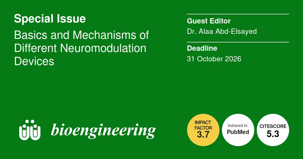 Bioengineering MDPI tweet media
