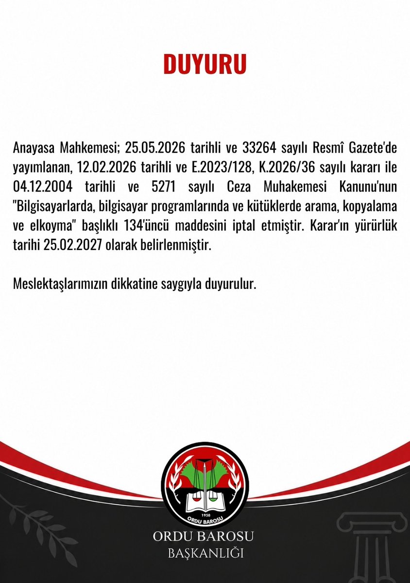 Ordu Barosu tweet media