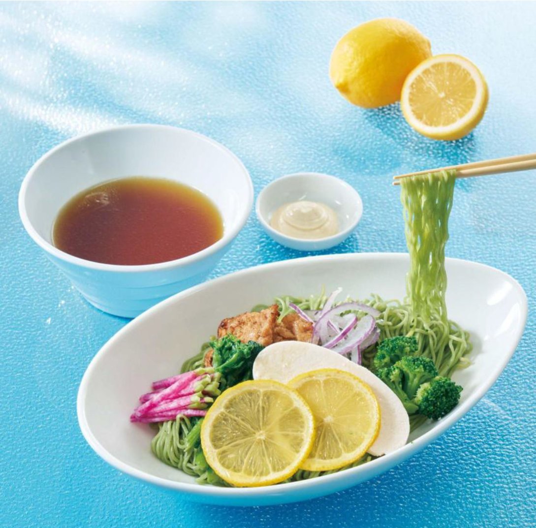 gransta_jp's tweet photo. \ 発売から6年目のレモンラーメン、今年はつけ麺スタイル🍋 /

改札内 1F「T'sたんたん」にて『しまなみ大島レモン冷つけ麺』を6/30までの期間限定で販売中
「ヴィーガンチーズ」 と「ヴィーガンマヨ」の味変もおすすめ✨

▼詳しくはこちら
https://t.co/arKJbnFmDX
#Tsたんたん #ヴィーガン　#vegan https://t.co/lnfkdwDDwT