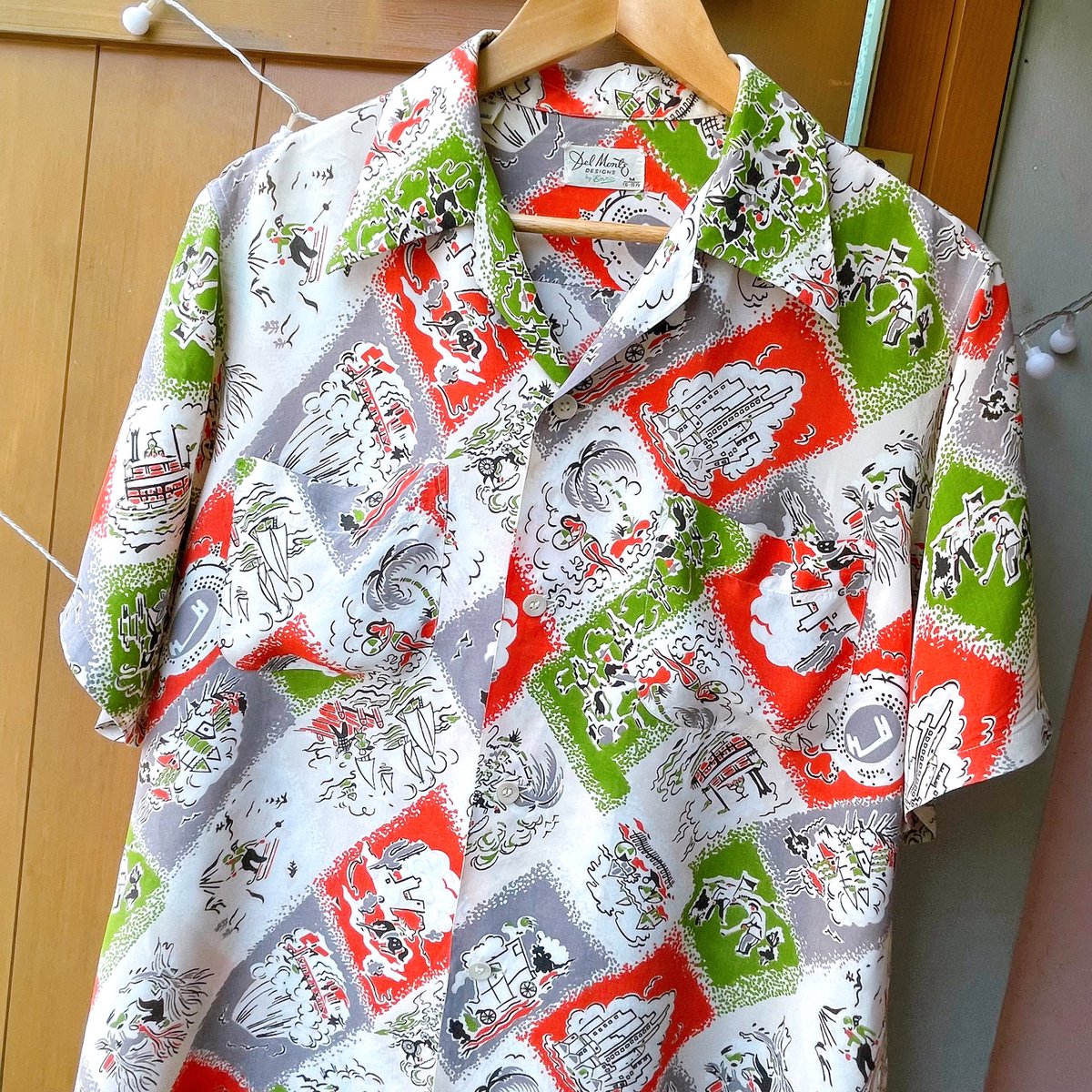 🌴👙🎣🌵🐃 『1950's ”Del Monte Designs by Enro” Rare Pattern Cold