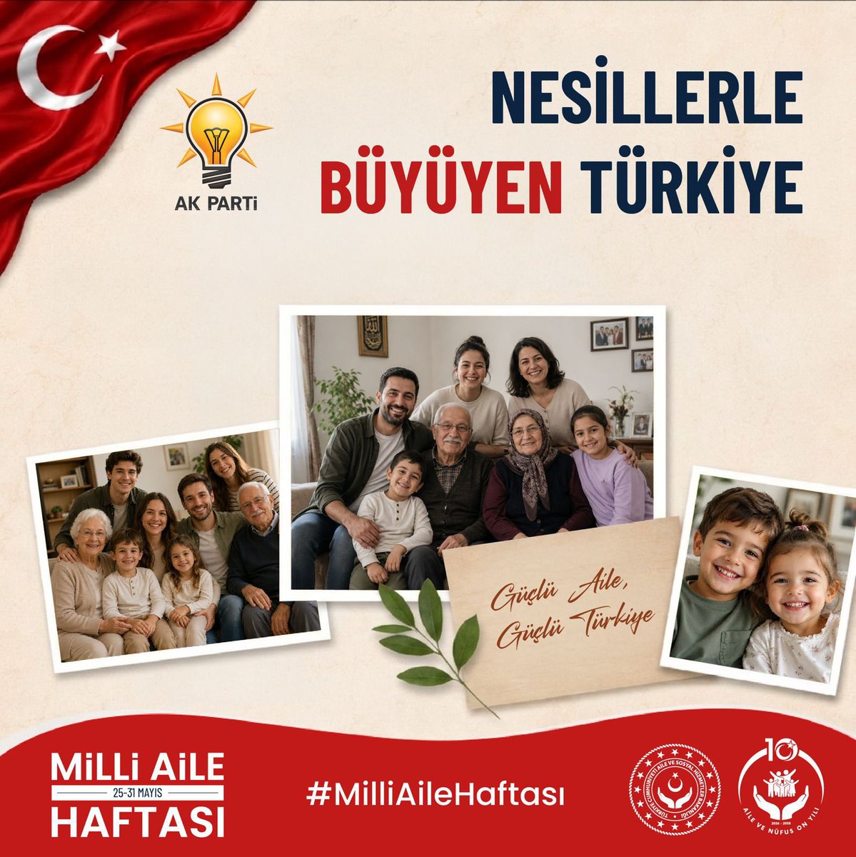 AyanNilhan's tweet photo. Aile; yalnızca aynı çatı altında yaşamak değil, sevgiyi, vefayı ve değerleri nesilden nesile taşımaktır.

 AK Parti olarak güçlü aileyi, güçlü toplumun ve güçlü Türkiye’nin en önemli yapı taşı olarak görüyoruz. Çünkü sağlam temeller üzerinde yükselen her aile, yarınlara bırakılan en kıymetli mirastır. 

#MilliAileHaftası