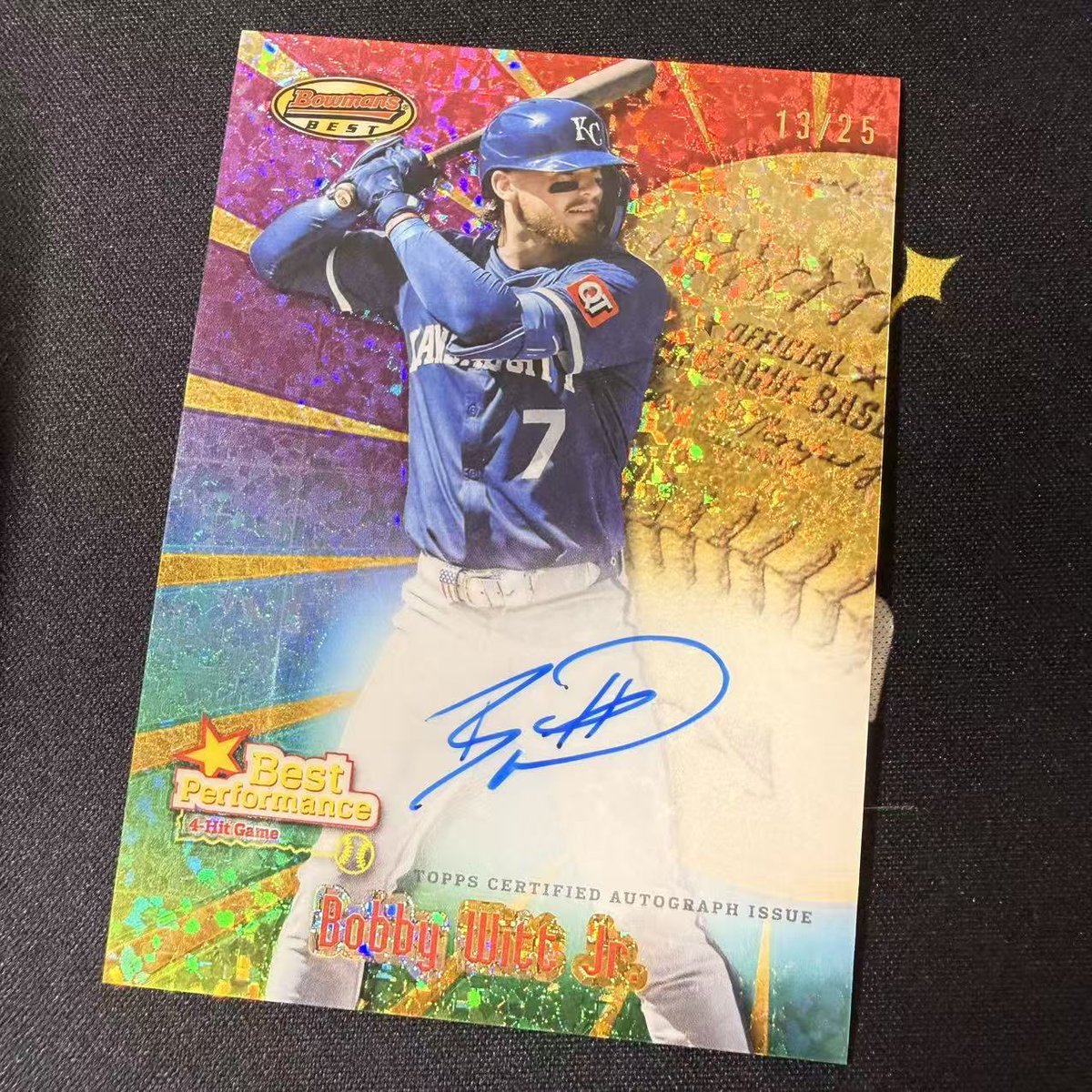 topps Bobby Witt Jr. 直筆サイン AUTO 50枚限定 新入荷！🆕🆕⚾️🏟️ 打球音が聞こえてくる！ Bobby witt Jr