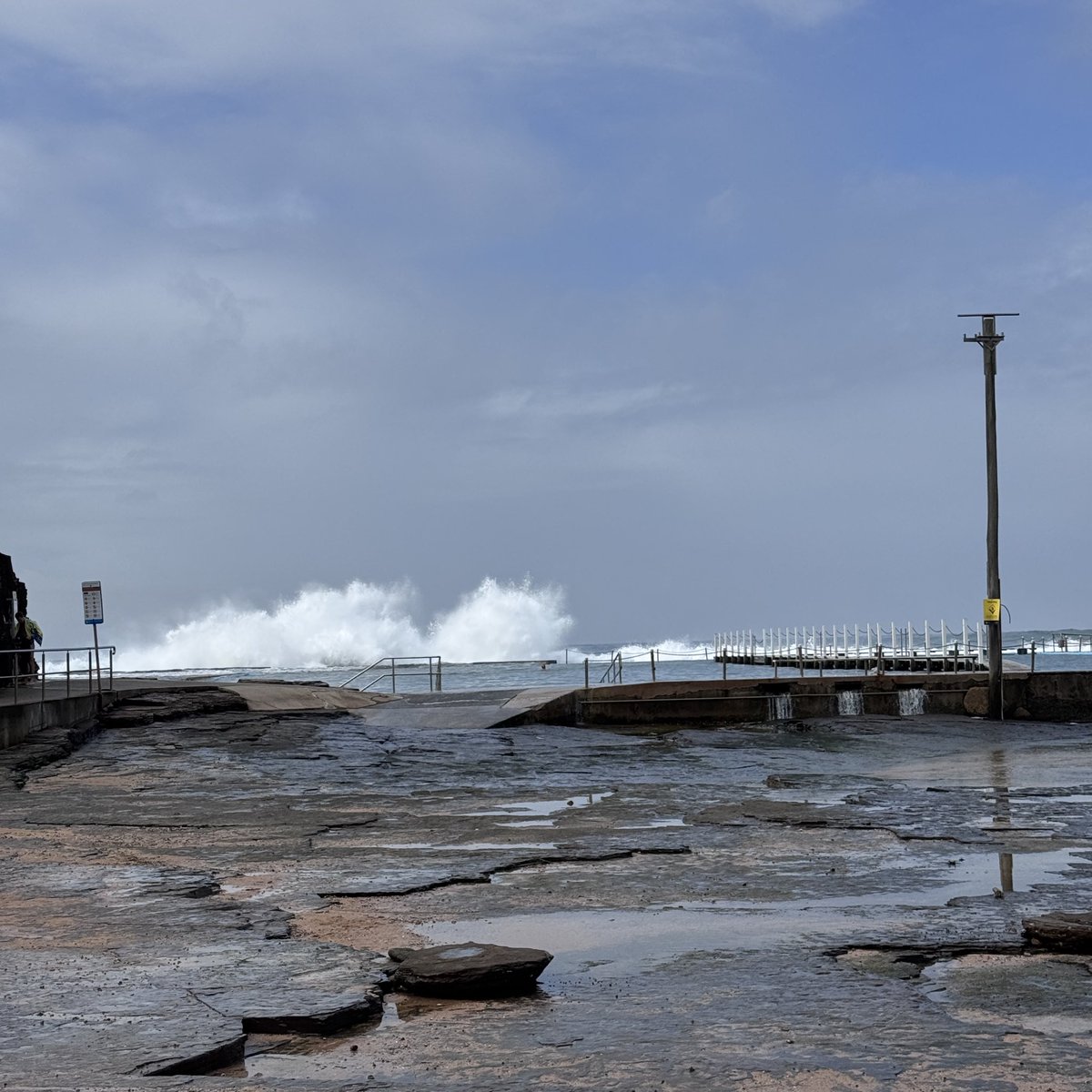waginski's tweet photo. We couldn’t take them into the rock platform today as planned.
The swell was too hectic, even at low tide.
We managed to escape the rain for most of the day, though.
#enviroEd
#outdoorEd https://t.co/HXYMtCHtIZ
