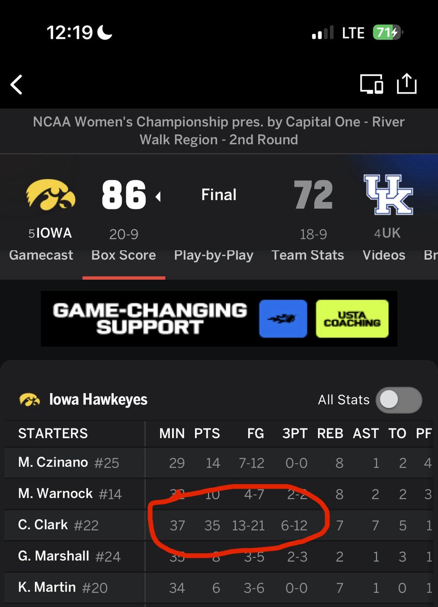 raya__612's tweet photo. @taurasiscntybun Quite literally completely untrue but keep lying for your agendas 😭😭 some of us watched back in college when it was Kentucky vs Iowa back in the day. Seems like Caitlin made 6 threes that day and won the game. https://t.co/baLc3RsbpW