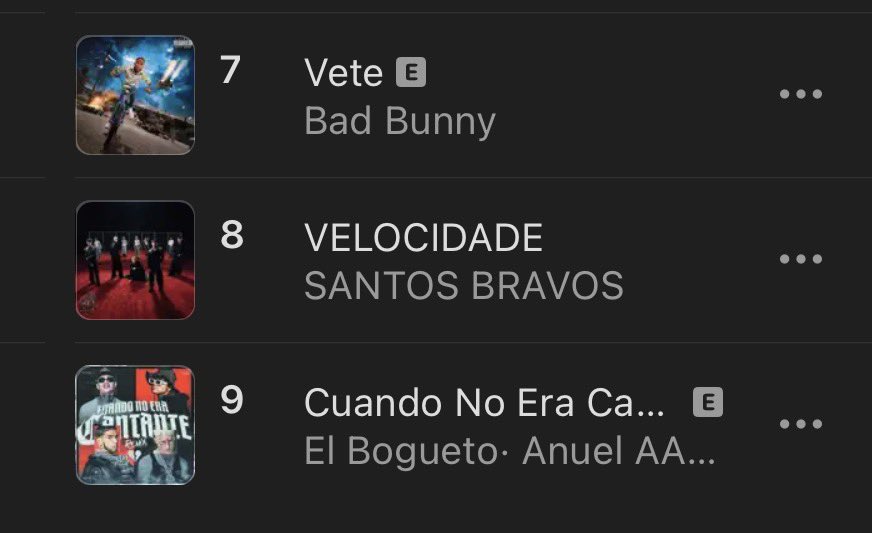 SantosBravosAct's tweet photo. “VELOCIDADE” es ahora la octava canción MÁS reproducida actualmente en Apple Music Perú, luego de avanzar dos posiciones. 🇵🇪 https://t.co/mzKGJvD64d