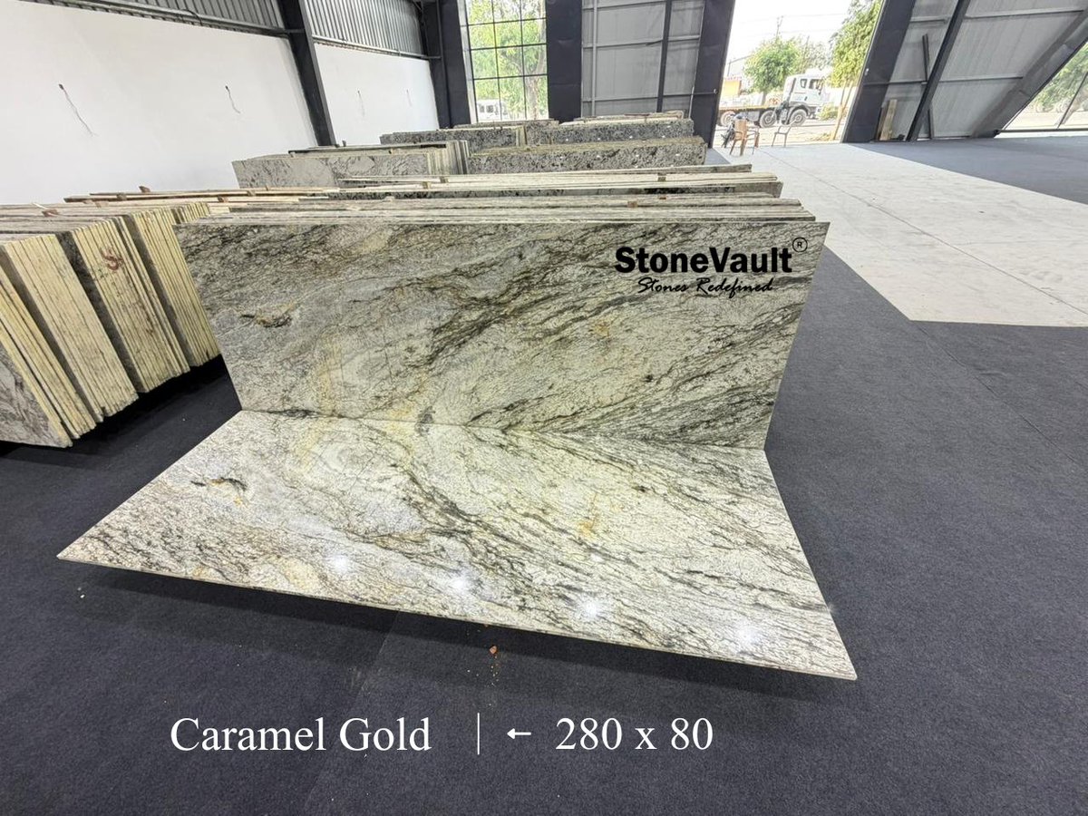 stonevaults's tweet photo. StoneVault, Caramel Gold — where nature paints luxury.
Caramel Gold Granite unfolds with flowing waves of soft ivory, golden beige, and dramatic charcoal veining — echoing the beauty of windswept landscapes. 

📞: +91 99284 78200
🌐: https://t.co/C9XaSxHVir https://t.co/pYC2aXNcI0