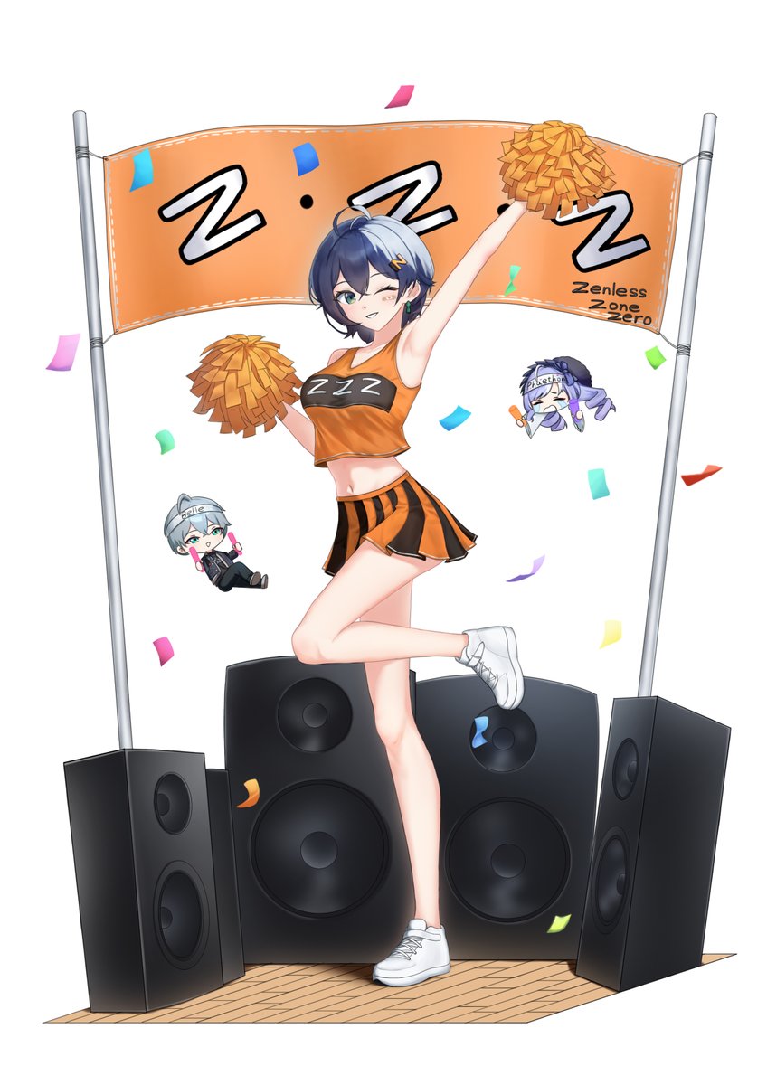 hu___y's tweet photo. #zenless #zzzero #ゼンゼロ #젠레스 #Belle #벨 
🧡치어리더 벨🖤 https://t.co/DBQcpOq3E9