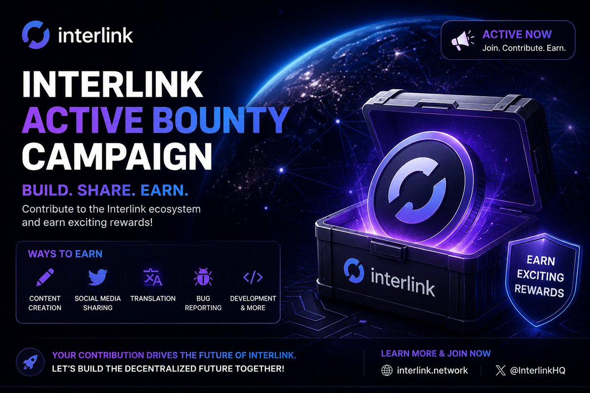 Moham96911Hauwa's tweet photo. Complete tasks. Earn rewards. Grow with Interlink. 💜
#Interlink #ActiveBounty #InterlinkCampaign #Web3 #CryptoRewards #BlockchainCommunity https://t.co/CRbjOyekbz