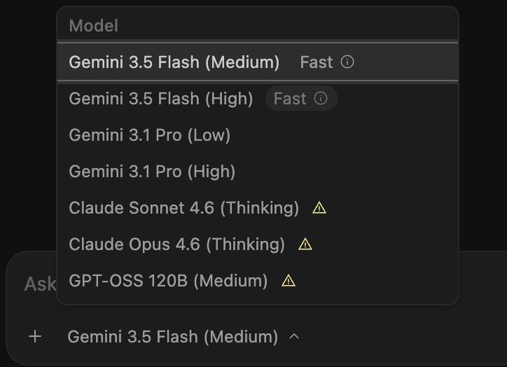OWallerman's tweet photo. @kevinhou22 Thanks! If you want to make the quota easier to track just add the % to the left in the list here, so you have 47% | 83 % Gemini for 5h/weekly, and also document somewhere how many 5h windows a week has https://t.co/KKoE7IdKWy