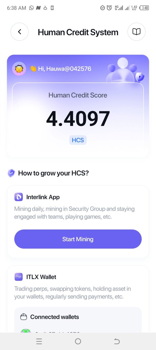 Moham96911Hauwa's tweet photo. My Human Credit Score keeps growing with every step on Interlink. 🚀💜
Consistency, engagement, and community rewards paying off.
#Interlink #HCS #HumanCreditScore #Web3 #InterlinkApp #BlockchainCommunity https://t.co/4xk7L7lfpK