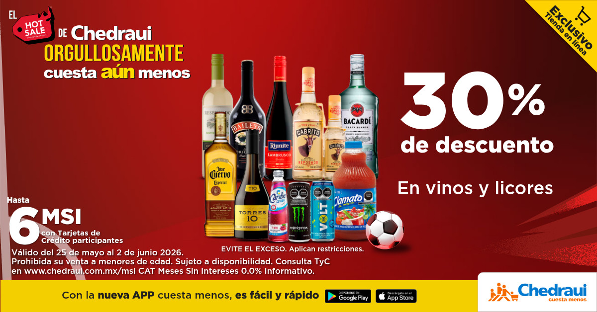 Chedrauioficial's tweet photo. 🍷✨ Celebra el Hot Sale con tus favoritos.
Encuentra vinos y licores ideales para cada brindis.
🛒 Aprovecha y disfruta más: https://t.co/diaQf6AFqk 👈
#HotSale #Chedraui #VinosYLicores #Brindemos #Lifestyle https://t.co/MCTX5Pe07c