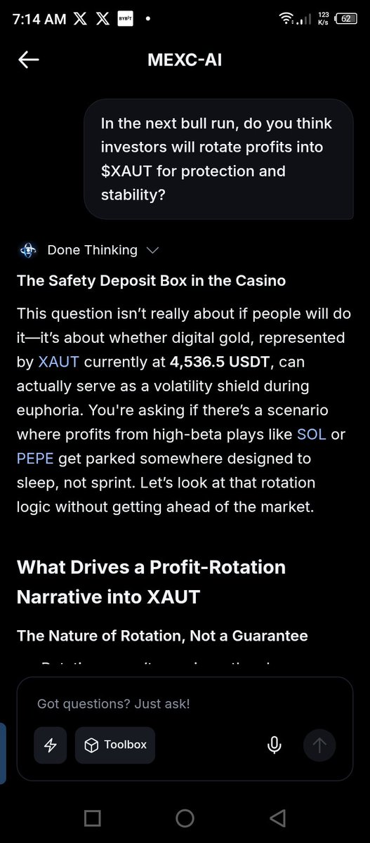 covenant00002's tweet photo. 23571958

#MEXC
In the next bull run, do you think investors will rotate profits into $XAUT for protection and stability? https://t.co/E20dzsZtuI