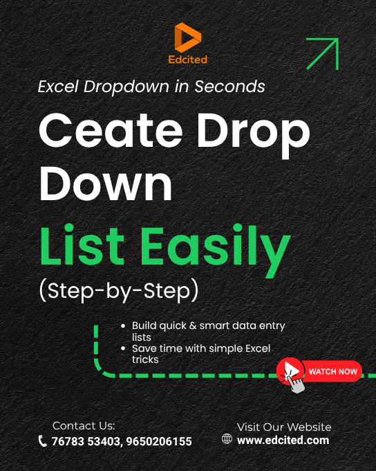 Edcited_'s tweet photo. Watch the full guide now with Edcited! 🚀 https://t.co/iK3PbXuRGE

#ExcelTricks #DataAnalytics #ExcelTips #LearnExcel #Edcited #DataEntry #OfficeSkills https://t.co/raA2lroMkG
