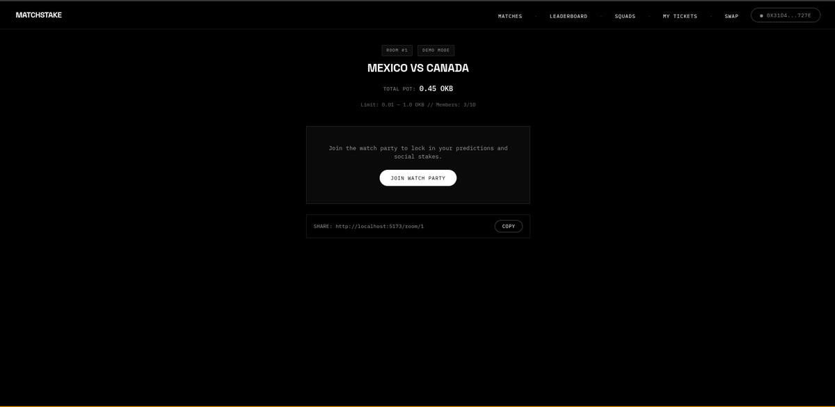 Matchstake254's tweet photo. ✅ Room creation ✅ AI Predictions ✅ Dynamic NFTs ✅ DEX Integration Entering polish phase. The UI is looking premium. 💎 https://t.co/HnXpZ8OXqj