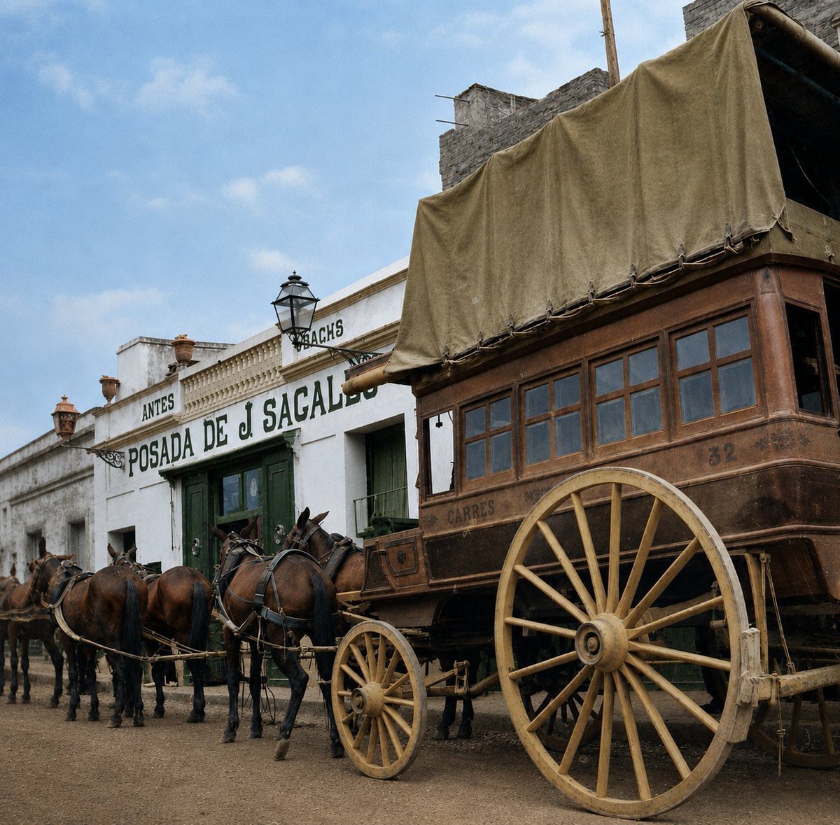 CatalunyaColor's tweet photo. Una diligència de l'empresa Sagalés, a Caldes de Montbui, el 1902. https://t.co/ythhdYvWvJ