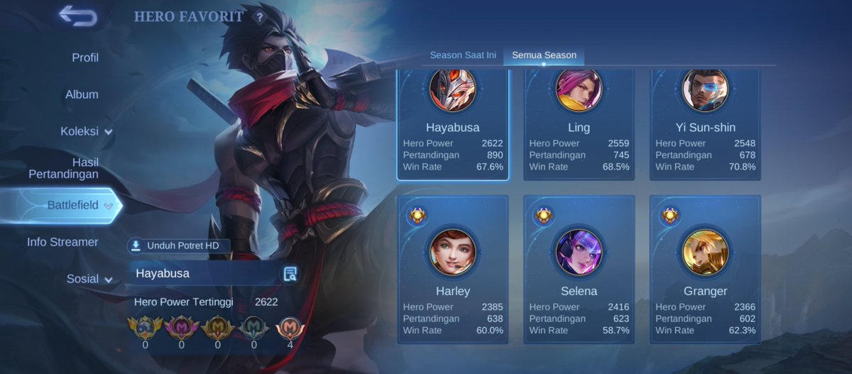 ceiwrs's tweet photo. WTS AKUN ML SPEK JUNGLER

Legend Freya,YSS cc,Fanny Aspi&amp;Mikasa,Julian JJK,Suyou Sasuke,Lucas Naruto,Ling CC,Ling Neo,Bened Ducati,GS KOF,Claude Sanrio,dsb.

Allkos,bisa CE,safe karena akun pribadi

#zonauang https://t.co/dxwwDOevTv