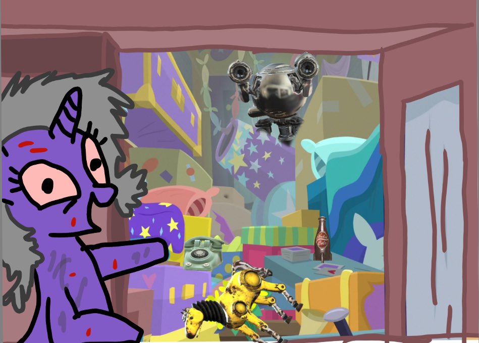 ponyinahat's tweet photo. “cute” wasteland merchant mare inviting you inside her wagon
#falloutEquestria #littlepip #mlp #falloutfurry https://t.co/x8Kgh0vKQ5