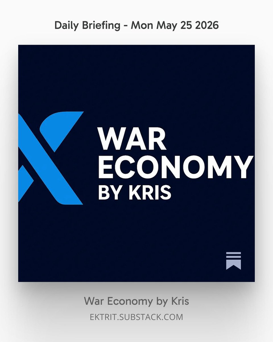 ektrit's tweet photo. Daily Briefing - Mon May 25 2026

https://t.co/95ZC9pCXXb

Headlines from today’s 4 cross-domain Kris Points — compressed under 3 minutes:

- My assertions about DC Civil War are now confirmed by a globally reputable person.

- What Trump can’t do about a deal with Iran now is interconnected with how Obama destroyed the Saudi Petrodollar deal in 2015 with JCPOA.

- U.S. Military and Beijing clash in Brazil.

- U.S. Military and Beijing clash in Australia.

 https://t.co/p9iTwPzJ4n