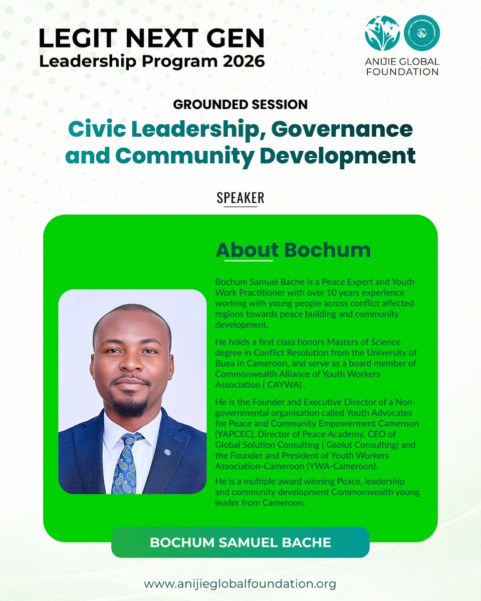 GamorFrancisca's tweet photo. Today’s session on Civic Leadership, Governance &amp; Community Development with Bochum Samuel Bache gave me a lot to reflect on.
One key reminder: build yourself first before trying to build your community. 🌱
#LEGITLeader #LEGTBlueprint #SocialImpact #SDGs #AnijieGlobalFoundation https://t.co/oPhjSzQXkb