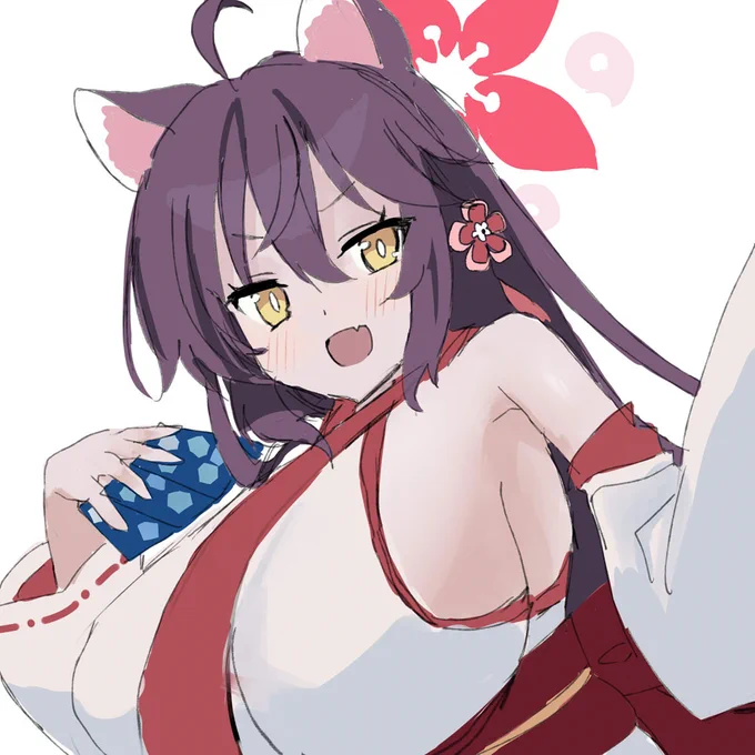 平日ワンドロでカエデちゃん(仙川湯けむりの里コラボ) 髪おろしたカエデちゃんが刺さった なんだろう、めっちゃかわいい