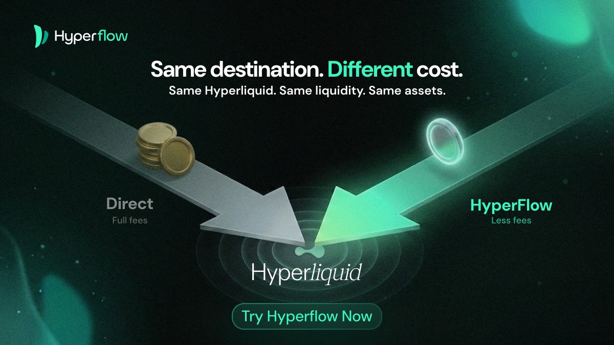 HyperFlow_fun's tweet photo. Most platforms hide the fees.  We put it on your portfolio page.  

Every fill comes with a running tally of what you saved trading through HyperFlow vs trading direct on hyperliquid. Trade one, you see your first $0.40. month one, a few hundred. Year one, a real chunk of your pnl. 

The savings were always there. We just made them visible.