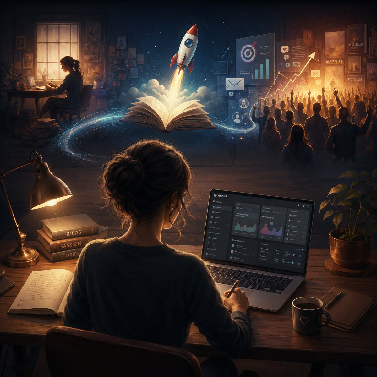 Storiad's tweet photo. Most authors quit at marketing.
That’s where Storiad comes in. 🚀

Built for writers who want more readers, better launches, and less stress.

📚 Write the story
📈 Grow the audience
✨ Build your author brand

#Authorlife #SelfPublishing #BookMarketing https://t.co/6SragM0Mj6
