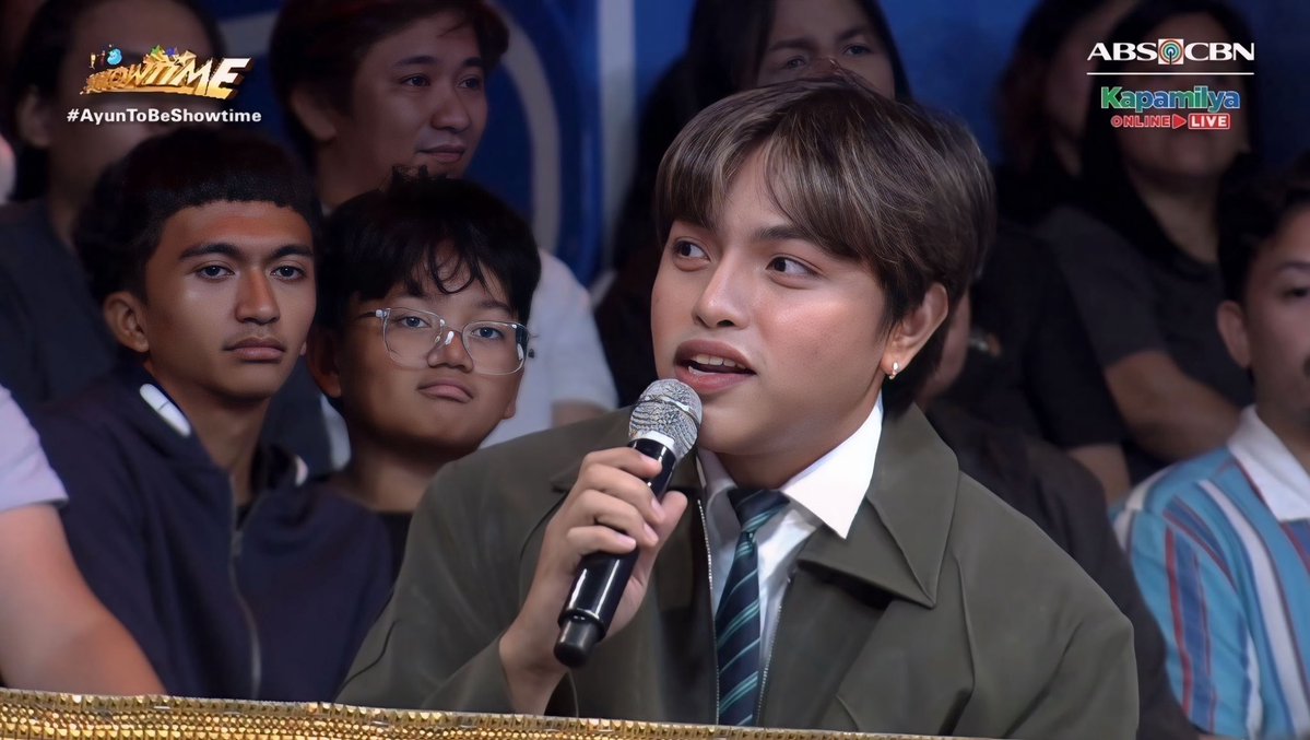 JMsurers's tweet photo. Hurado duties for JM Yosures in today’s episode of TNT Year 10 Resbakbakan.

TNT10 HURADO JM YOSURES
#HuradoJMYosures | @jmyosures 
#AyunToBeShowtime https://t.co/XlN8Iqektx