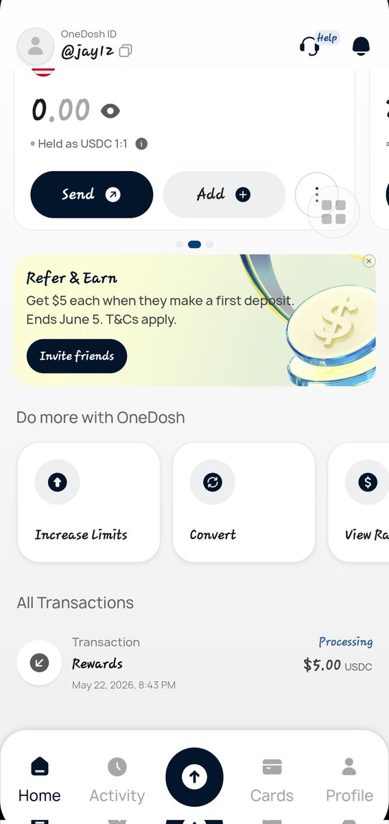 ItsJaytwelve's tweet photo. @getonedosh @playwithtomide @getonedosh I received a reward since may 22nd it says processing and it hasn't reflected on my account since... https://t.co/XTEk0gN037