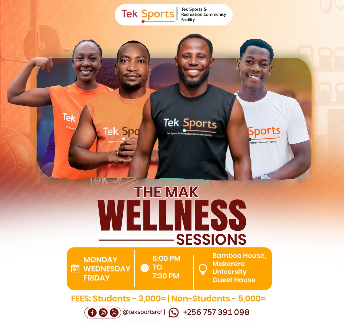 teksportsrcf's tweet photo. We are BACK, Bigger, and Better! 🏋️‍♂️

The wait is officially over! Bamboo House at @Makerere Guest House is reopening this Wednesday for our signature fitness drills.

We have completely revamped the experience and assembled a brand-new menu packed with healthy, delicious post-workout fuel for you and your squad.

Bring your energy and a buddy! Let’s smash those fitness goals together! 

See you on the floor!

#YourHealthYourWealth #KeepItAtTekSports