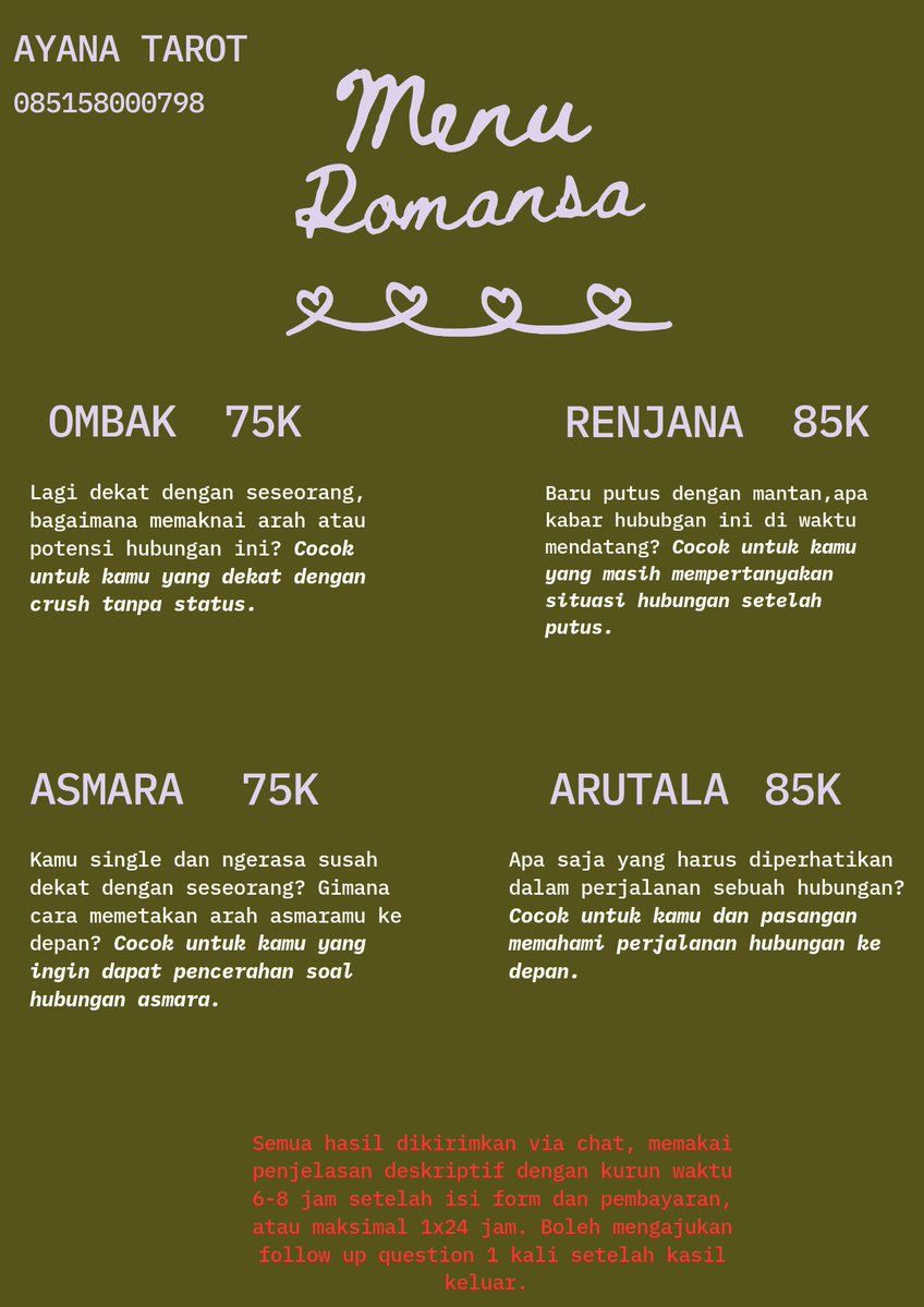 Ayana ✨️ jasa tarot | WA 👇 tweet media