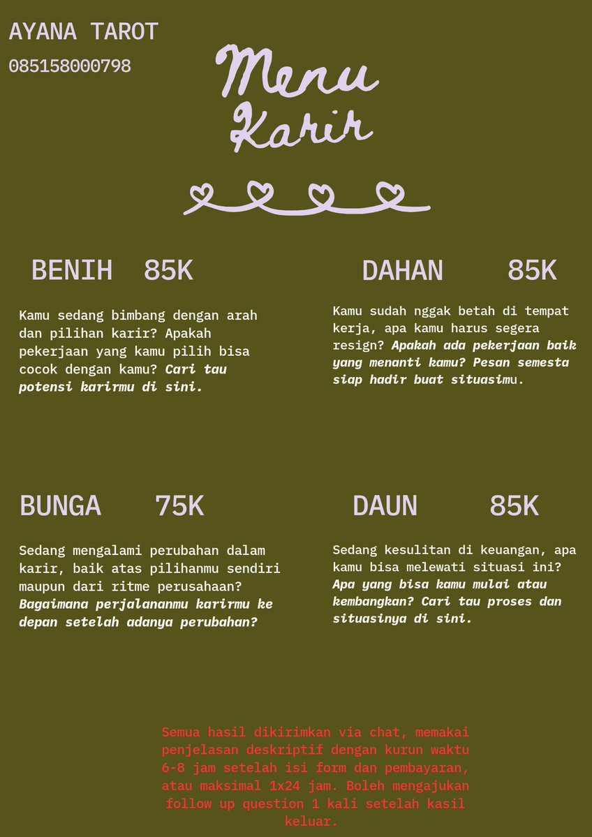 Ayana ✨️ jasa tarot | WA 👇 tweet media