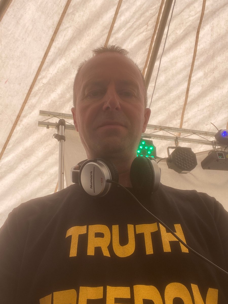 djmarkdevlin2's tweet photo. Great  to link with the brother Danny Rampling ahead of his set and after mine  at the Stand in the Light festival, this year with blazing sunshine to  go with the positive vibes. https://t.co/SsUy8owIte