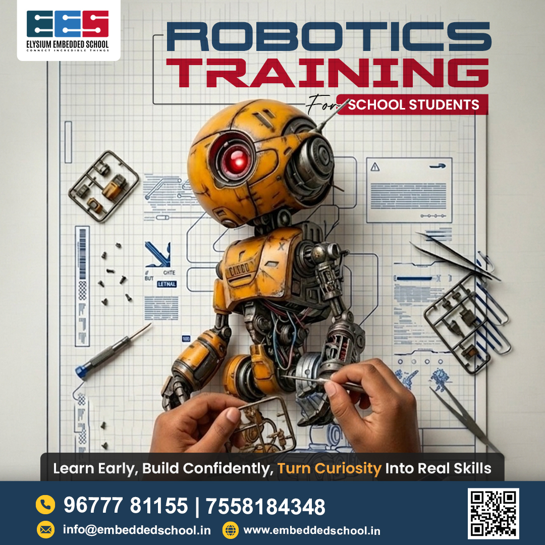 EmbeddedSchool's tweet photo. 🤖 ROBOTICS TRAINING FOR SCHOOL STUDENTS 🚀

🌐 Website: https://t.co/dhrVFQfWUh

#ElysiumEmbeddedSchool #RoboticsTraining #RoboticsForKids #SchoolStudents #AIForKids #RoboticsClasses #Innovation #EmbeddedSystems  #KidsInnovation #StudentDevelopment #ElectronicsProjects #Robotics https://t.co/JDiu3POIxy
