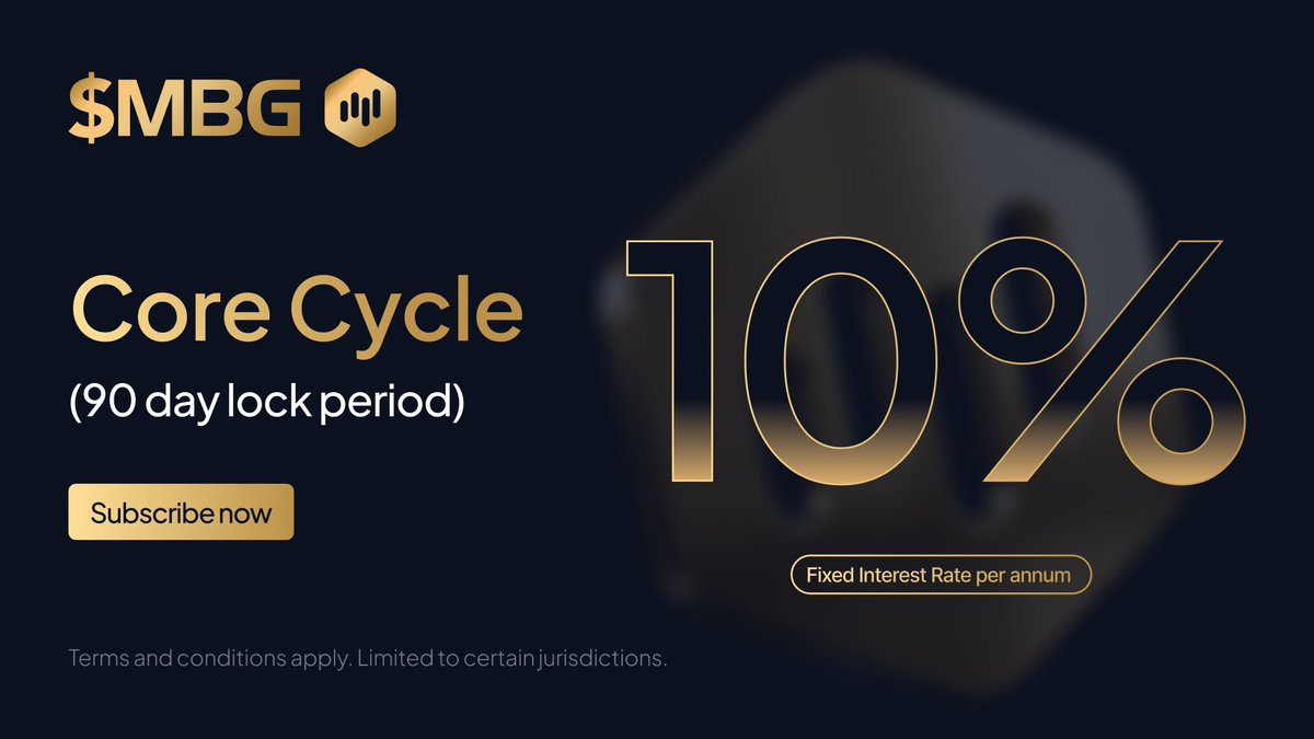 mbgtoken's tweet photo. Don't just let your $MBG tokens sit idle

Lock your tokens on the ⬡ mb io app and earn interest while you hold. It's simple:

1. Open the MBG+ tab on the ⬡ mb io app
2. Choose a plan and enter your amount
3. Confirm and lock your $MBG tokens https://t.co/GMRpEvAie0