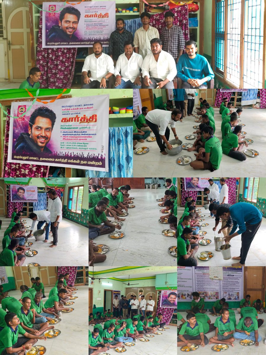 KalaiKowsi's tweet photo. • On the occasion of Karthi anna’s birthday, food was lovingly served to children.. 😍❤️🍛
Today’s true celebration was seen in the smiles of the little ones! By Perambalur District Karthi Fans club Best Whishes for @Karthi_Offl anna... 😚✨🎂
#Karthi #MrVersatileKarthi #Sardar2 https://t.co/9ehxi0ZhaJ