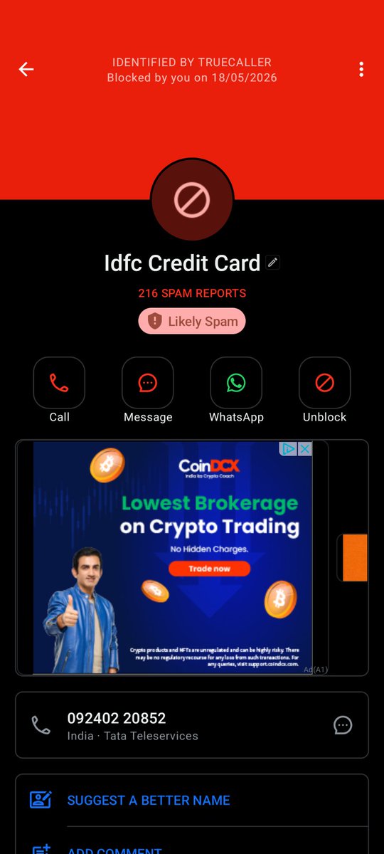 Griffith8192's tweet photo. @IDFCFIRSTBank https://t.co/8KPT0yBFBx